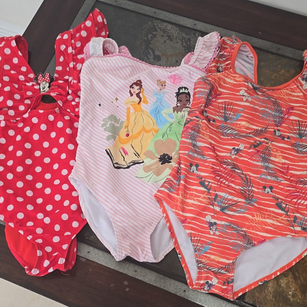 Disney Red, Pink, and Orange Kids One Piece Set